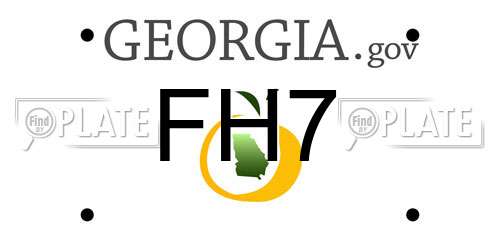 FH7 Georgia License Plate