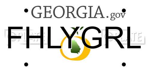 FHLYGRL Georgia License Plate