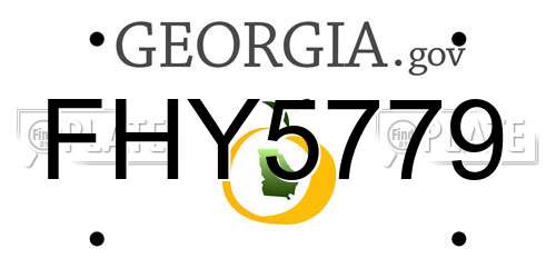 FHY5779 Georgia License Plate