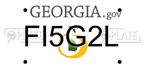 FI5G2L Georgia License Plate