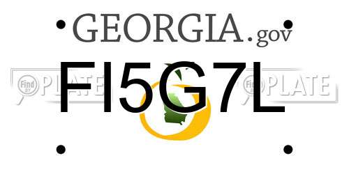 FI5G7L Georgia License Plate