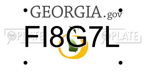 FI8G7L Georgia License Plate