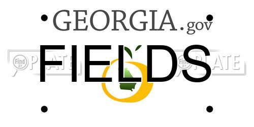 FIELDS Georgia License Plate