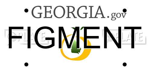 FIGMENT Georgia License Plate