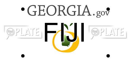 FIJI Georgia License Plate