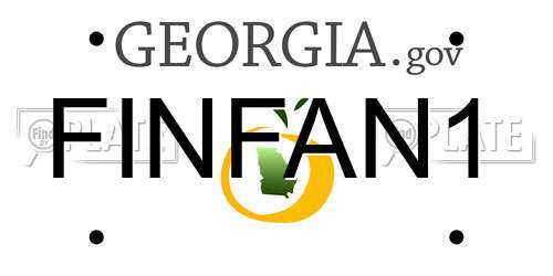 FINFAN1 Georgia License Plate