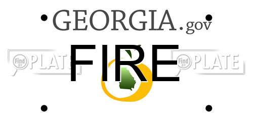 FIRE Georgia License Plate