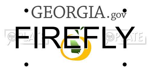 FIREFLY Georgia License Plate
