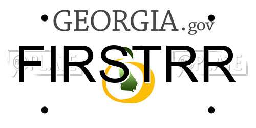 FIRSTRR Georgia License Plate