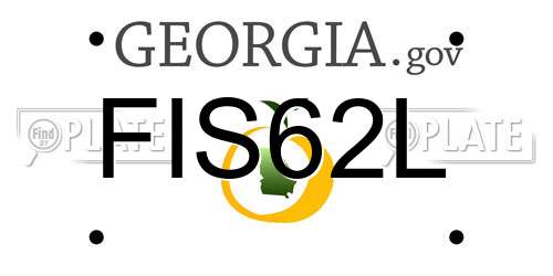 FIS62L Georgia License Plate
