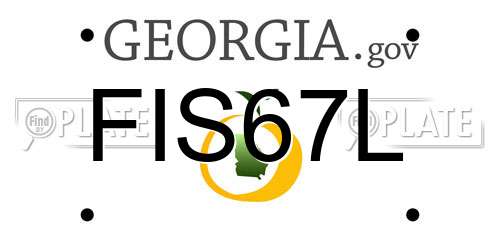 FIS67L Georgia License Plate