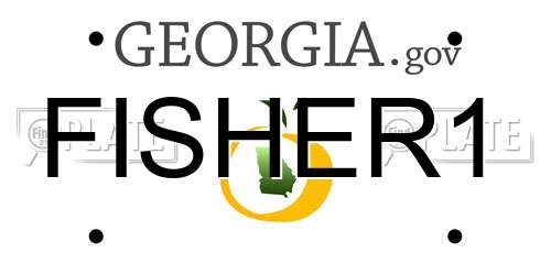 FISHER1 Georgia License Plate