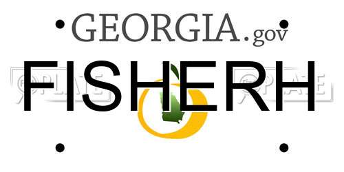 FISHERH Georgia License Plate