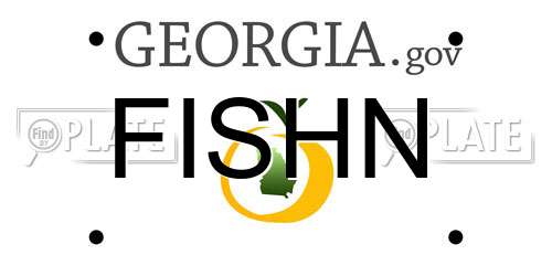 FISHN Georgia License Plate