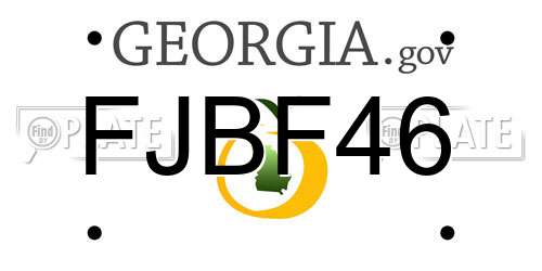 FJBF46 Georgia License Plate