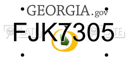 FJK7305 Georgia License Plate