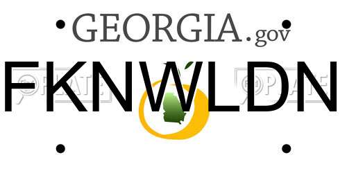 FKNWLDN Georgia License Plate
