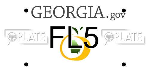 FL5 Georgia License Plate