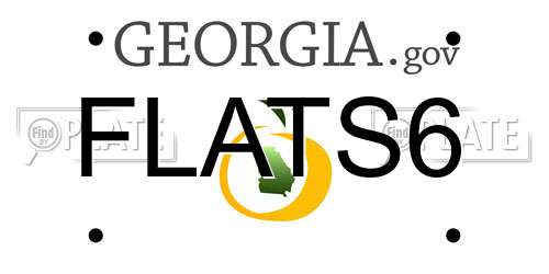 FLATS6 Georgia License Plate