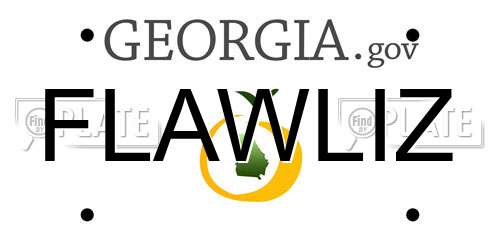 FLAWLIZ Georgia License Plate