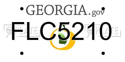 FLC5210 Georgia License Plate