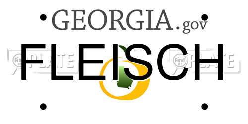 FLEISCH Georgia License Plate