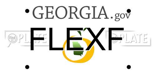 FLEXF Georgia License Plate