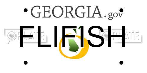 FLIFISH Georgia License Plate