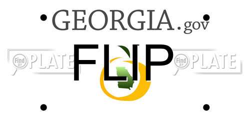 FLIP Georgia License Plate