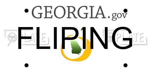 FLIPING Georgia License Plate