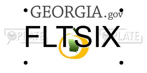 FLTSIX Georgia License Plate
