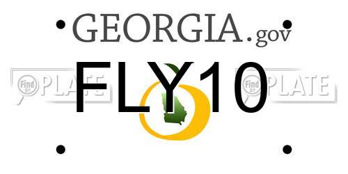 FLY10 Georgia License Plate