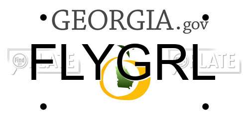 FLYGRL Georgia License Plate