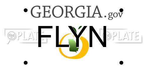 FLYN Georgia License Plate