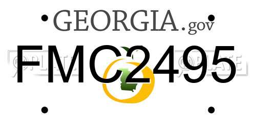 FMC2495 Georgia License Plate