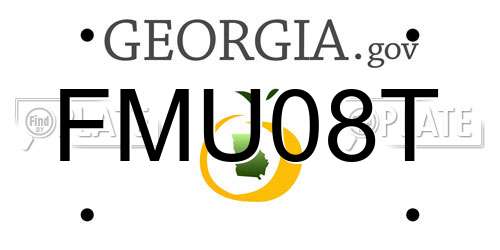 FMU08T Georgia License Plate