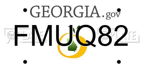 FMUQ82 Georgia License Plate