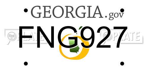 FNG927 Georgia License Plate