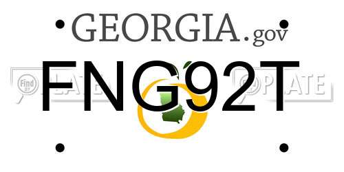 FNG92T Georgia License Plate