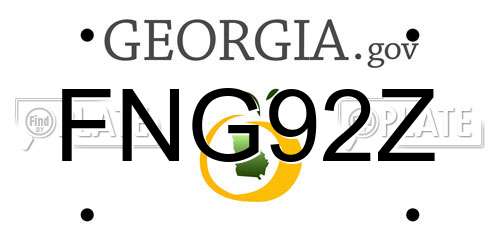 FNG92Z Georgia License Plate