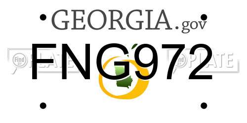 FNG972 Georgia License Plate
