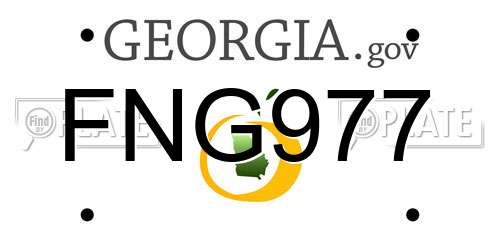 FNG977 Georgia License Plate