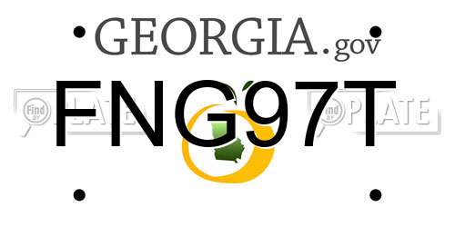 FNG97T Georgia License Plate