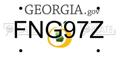 FNG97Z Georgia License Plate