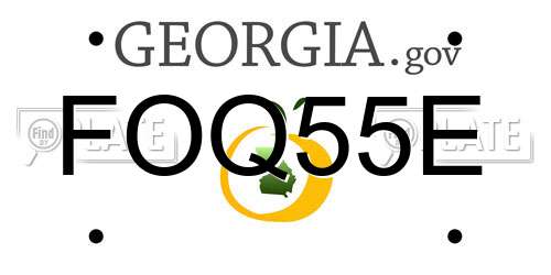 FOQ55E Georgia License Plate