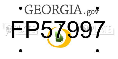 FP57997 Georgia License Plate