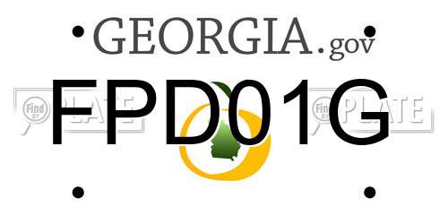 FPD01G Georgia License Plate