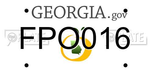 FPO016 Georgia License Plate