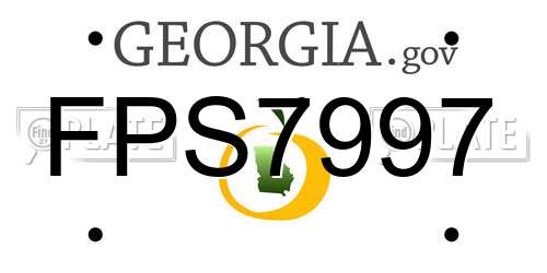 FPS7997 Georgia License Plate