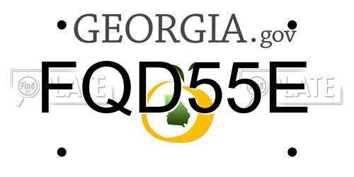 FQD55E Georgia License Plate